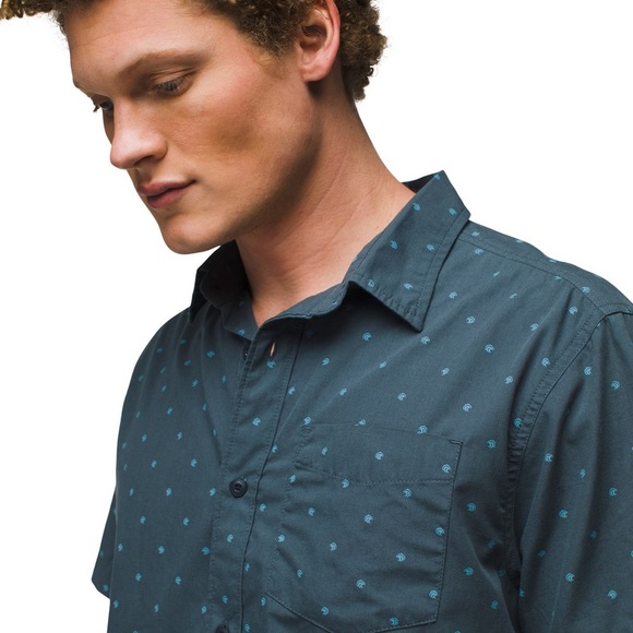 Prana Men’s Tinline Shirt Short Sleeve Camp Shirt XXL EUC - Picture 4 of 10